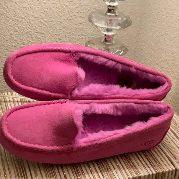 Moccasin Slippers Ugg Ansley Pink Slippers UGG Shoes Ugg Ansley